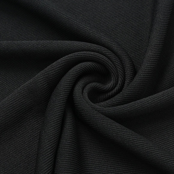 Slim Black Long Dress