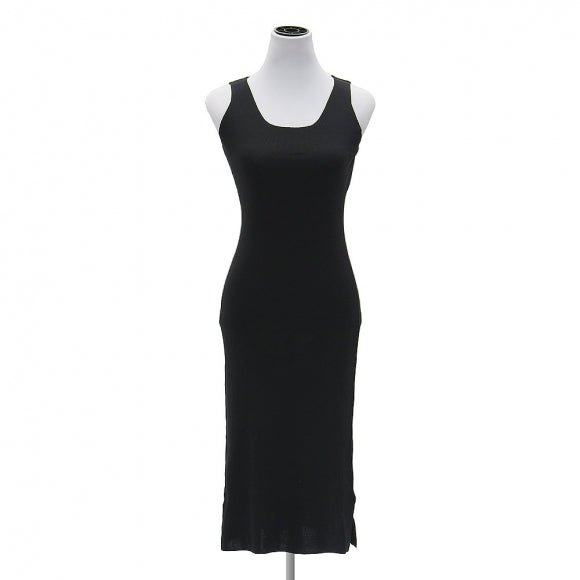 Slim Black Long Dress