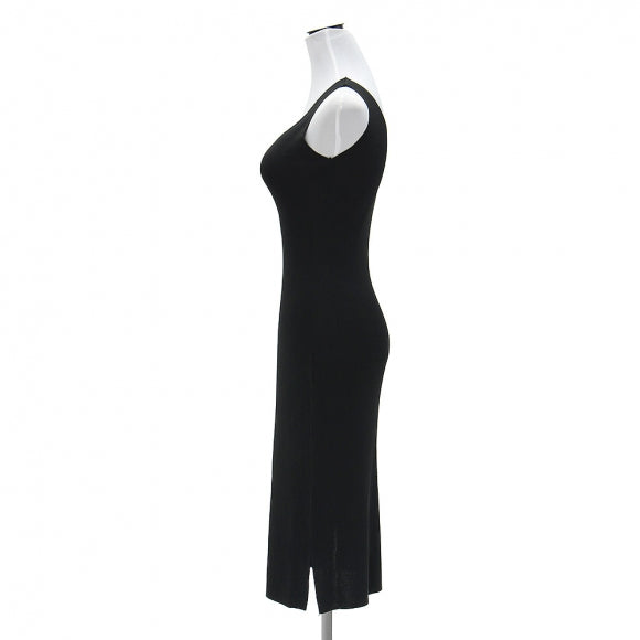 Slim Black Long Dress